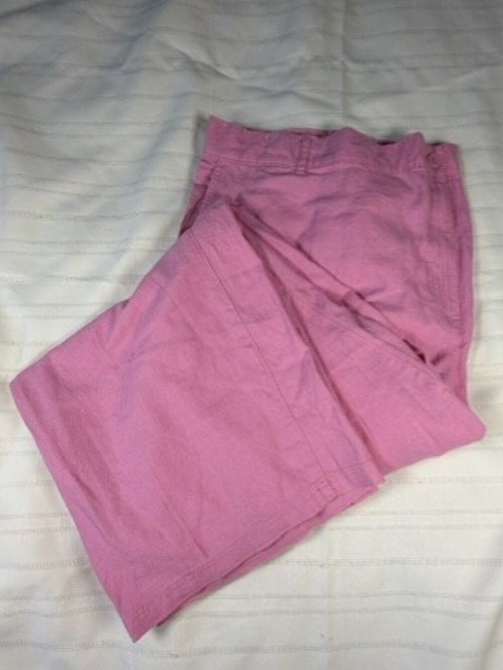 H&M Light Pink Linen Blend Wide Leg Pants Women's 4XL NWT High Rise Flowy